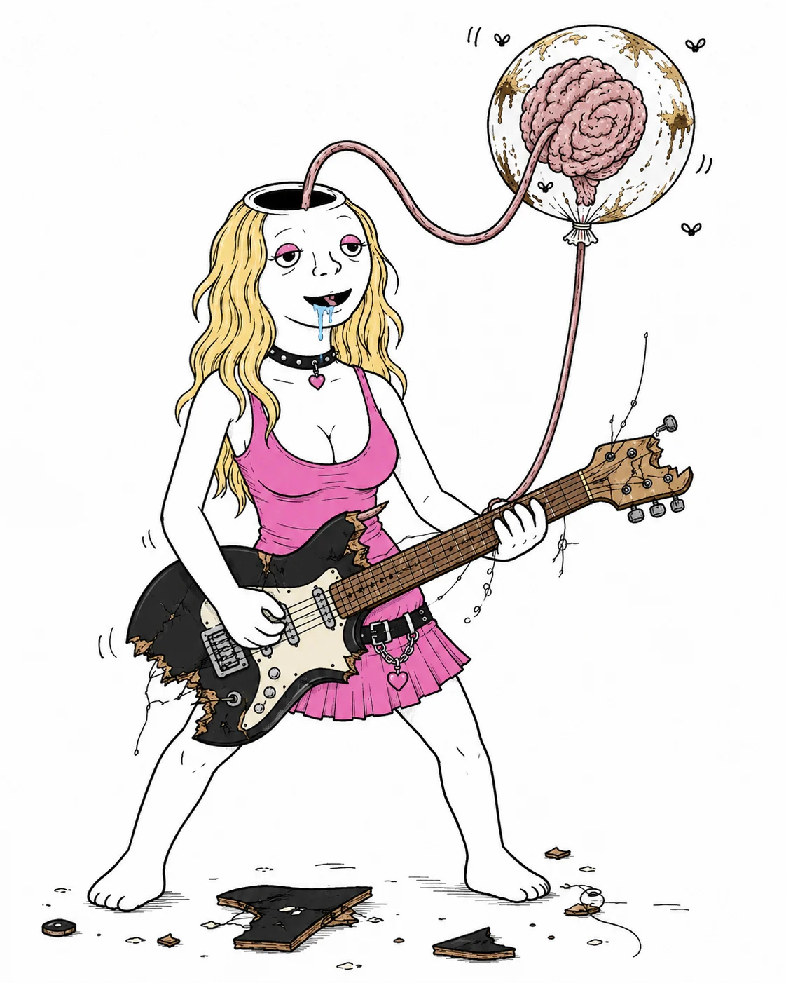 Broken guitar