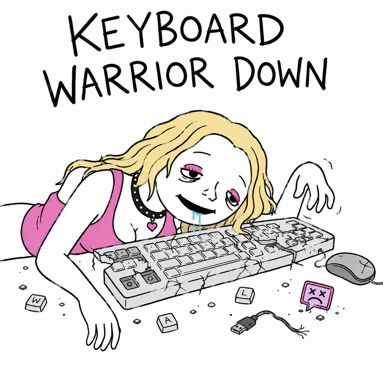 Keyboard warrior down
